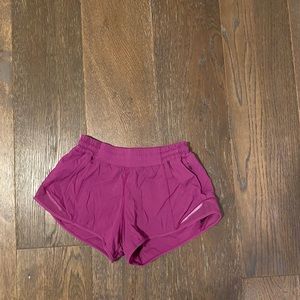 rare magenta lululemon shorts